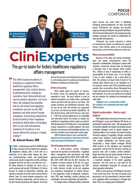 CliniExperts - The go-to-team for India's healthcare regulatory affairs management - India Today